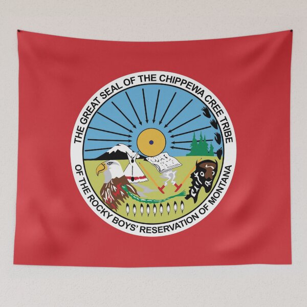 Item preview, Flag of Rocky Boy's Indian Reservation USA designed and sold by Beluga Cat.
