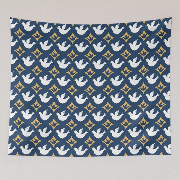 Item preview, Peace doves in blue and yellow sky - Stand with Ukraine designed and sold by studioMoSa.
