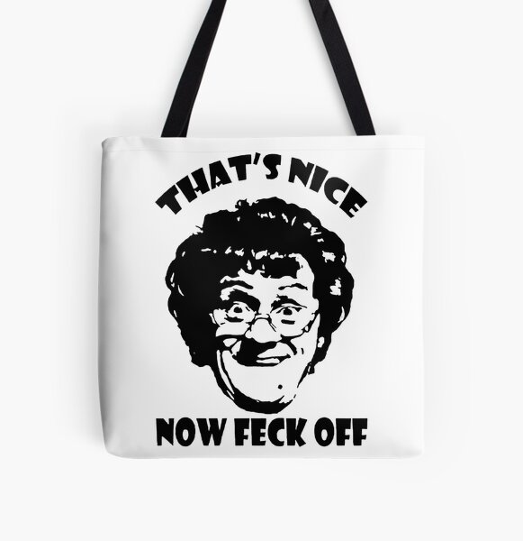 Funny Brown Shopping Mrs Browns Boys That's Nice Now Feck Off Shoulder Bag 