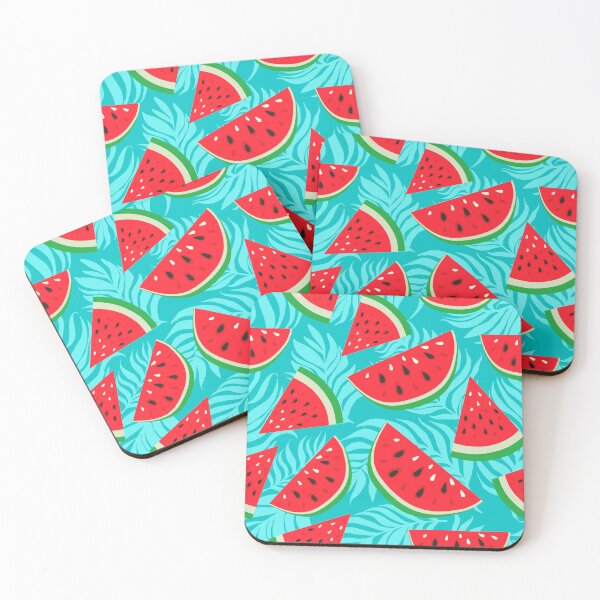 Item preview, Watermelon and Tropical Leaves designed and sold by pugmom4.