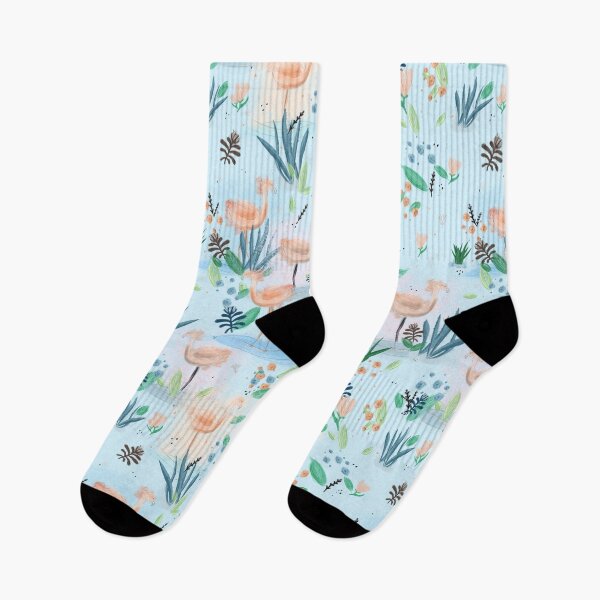 Item preview, flamingo and flower pattern designed and sold by studioMoSa.
