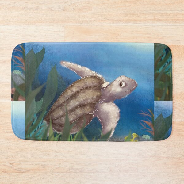 Item preview, sea tutle with little fish friend illustration designed and sold by studioMoSa.