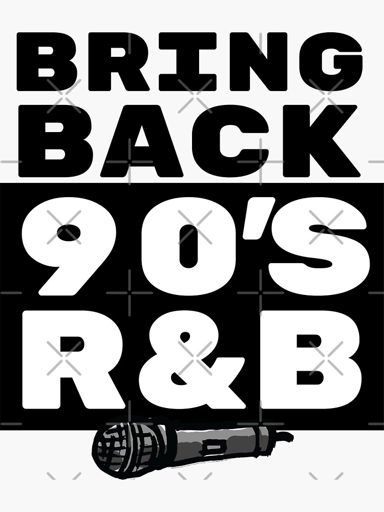 R&B/RnB Gift - 90s Music Lover Art - Rnb Fan with Microphone Illustration by sketchNkustom