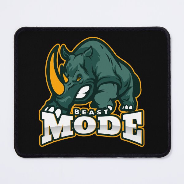 Item preview, Beast Mode Rhino Black - Funny Gym designed and sold by GymWearDepot.