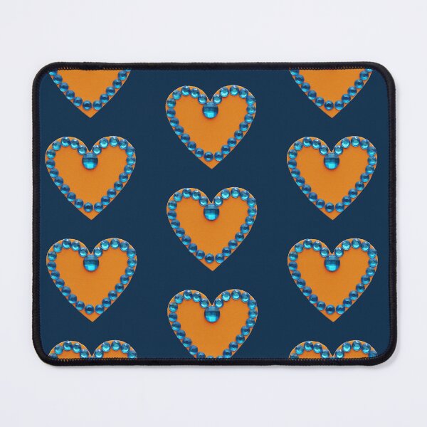 Item preview, Orange Heart on Dark Blue Background designed and sold by KeksWorkroom.