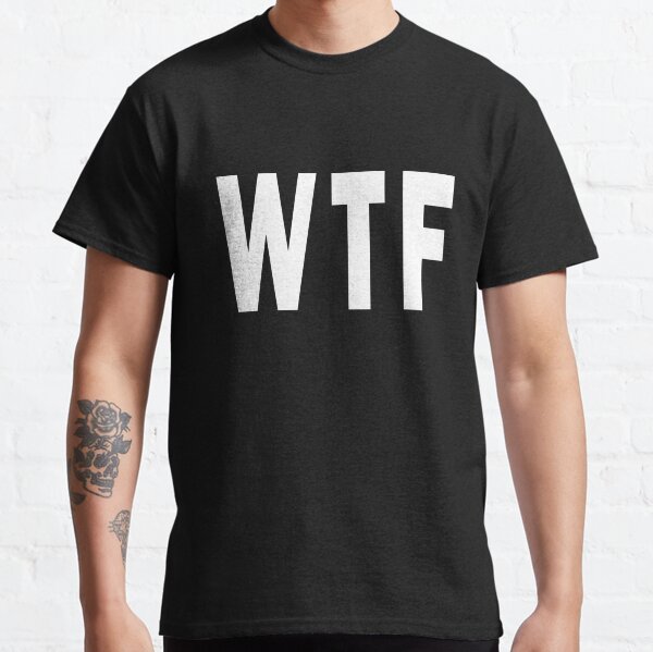 Artikel-Vorschau von WTF weißer Schriftzug, designt und verkauft von DOS Games.