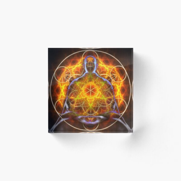 Zazen - Merkaba Meditator Acrylic Block