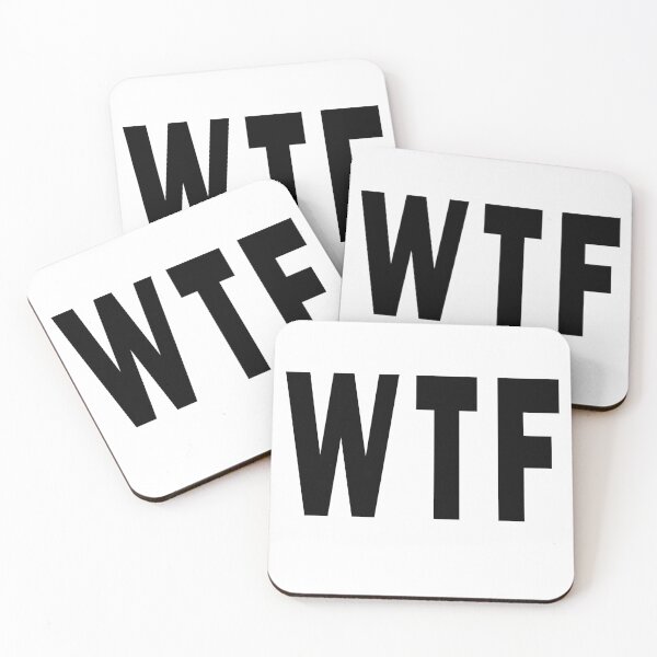 Item preview, WTF Black Lettering designed and sold by DOS Games.