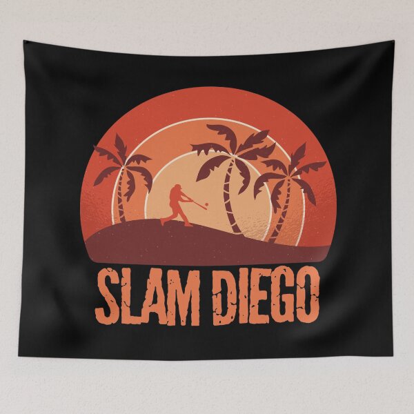Item preview, Slam Diego Sunset Palm Tree Diego Baseball Home Run designed and sold by 9ine9.