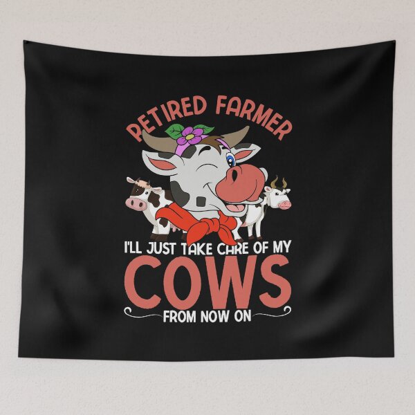 Item preview, Funny Retirement Farming Retired Farmer Farm Animal Cow designed and sold by bestshirtdesign.