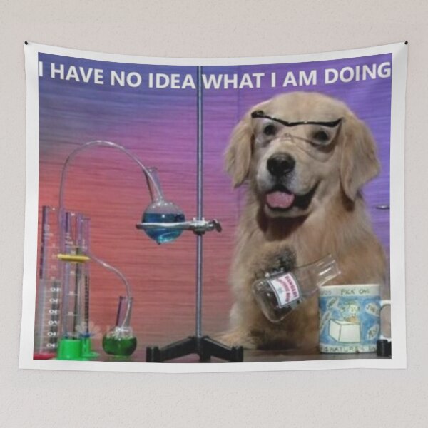 Item preview, ;Chemistry Dog Meme poster designed and sold by retharkraus.