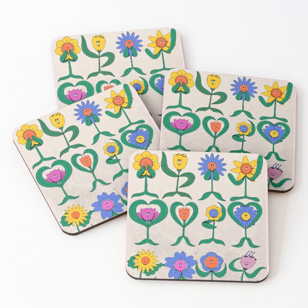 Item preview, Cute Funny Flowers  designed and sold by adoredigitals.