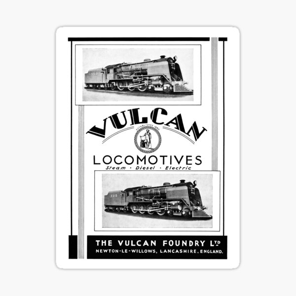 Item preview, Vintage advert for Vulcan Foundry steam locomotives 1939 designed and sold by Random Railways.