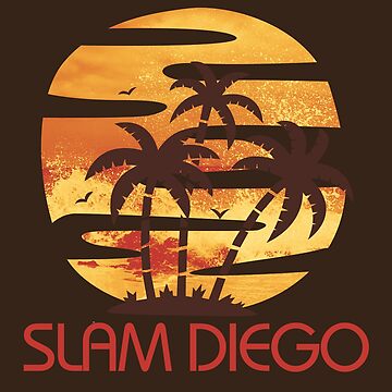 Crone Zone Sunset Palm Tree Diego Baseball Home Run Sticker for