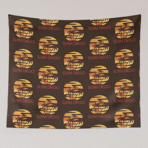 Item preview, Slam Diego Sunset Palm Tree Diego Baseball Home Run designed and sold by 9ine9.