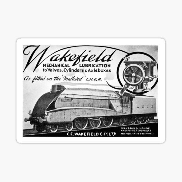 Artikel-Vorschau von Vintage Wakefield Mechanische Dampföler-Werbung mit Stockente, designt und verkauft von Random Railways.