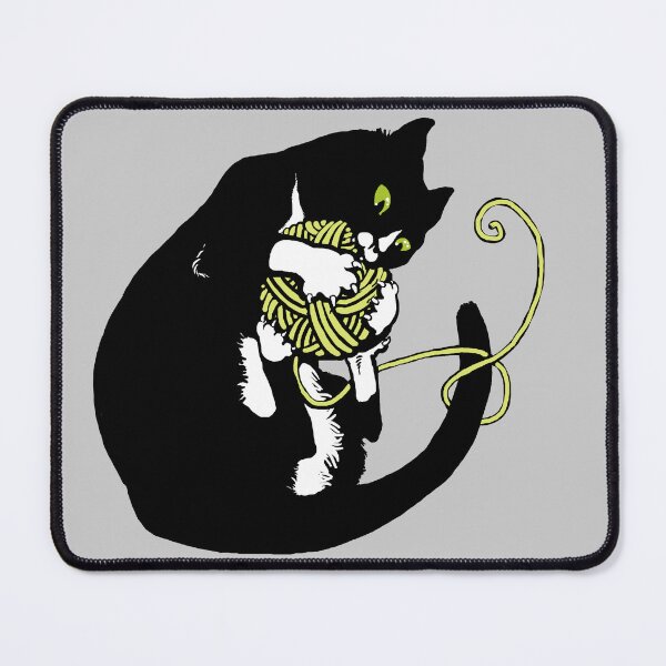 Item preview, Black Butler Cat with Yarn designed and sold by DilatorySloth.