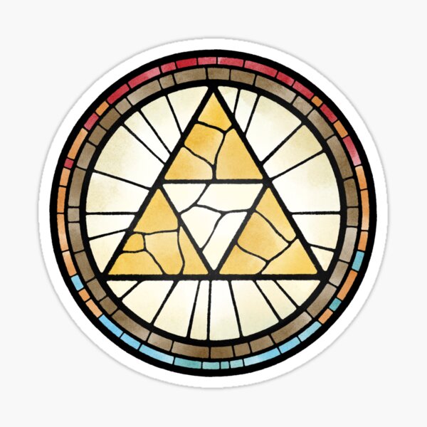 Triforce stained glass Sticker