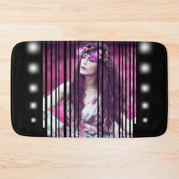 Item preview, Flower girl in a Field of Pink Flowers with Glowing Lights designed and sold by CreativNode.