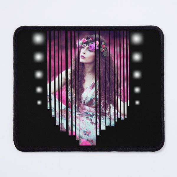 Item preview, Flower girl in a Field of Pink Flowers with Glowing Lights designed and sold by CreativNode.