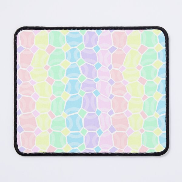 Item preview, Geometric Shapes in Pastel Rainbow Stripes Pattern designed and sold by DilatorySloth.