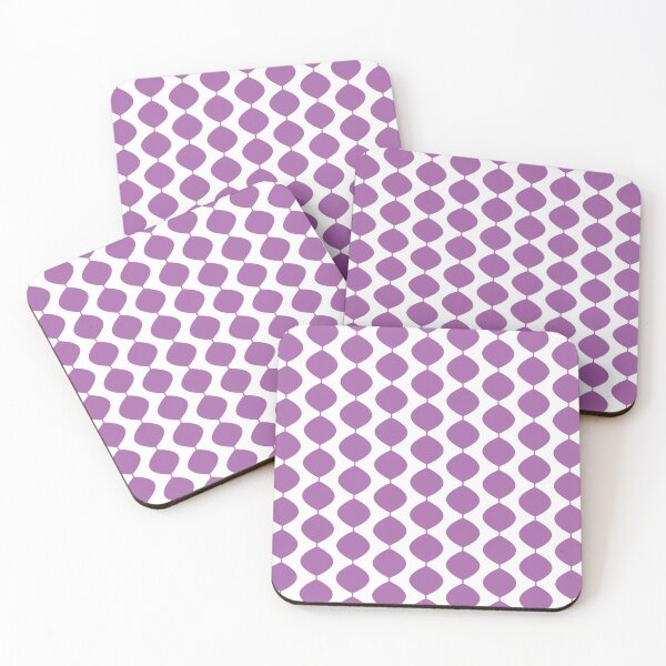 Item preview, Mid Century Modern Retro 60s Waves Pattern  (Violet Magenta Light) designed and sold by Makanahele.