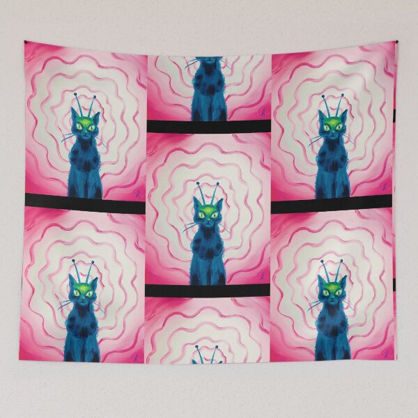 Item preview, Space Cat Psychic Transmission  designed and sold by LeslieBla48407.