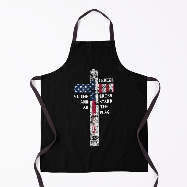 Item preview, I Kneel at the Cross and Stand at the Flag designed and sold by MccoyLisa.