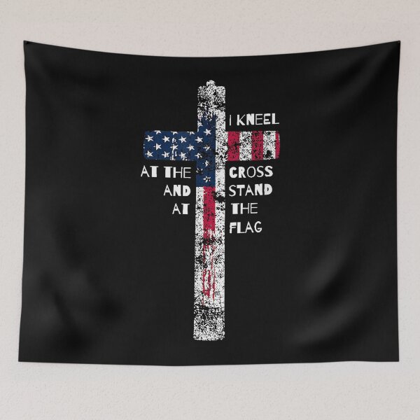 Item preview, I Kneel at the Cross and Stand at the Flag  designed and sold by MccoyLisa.