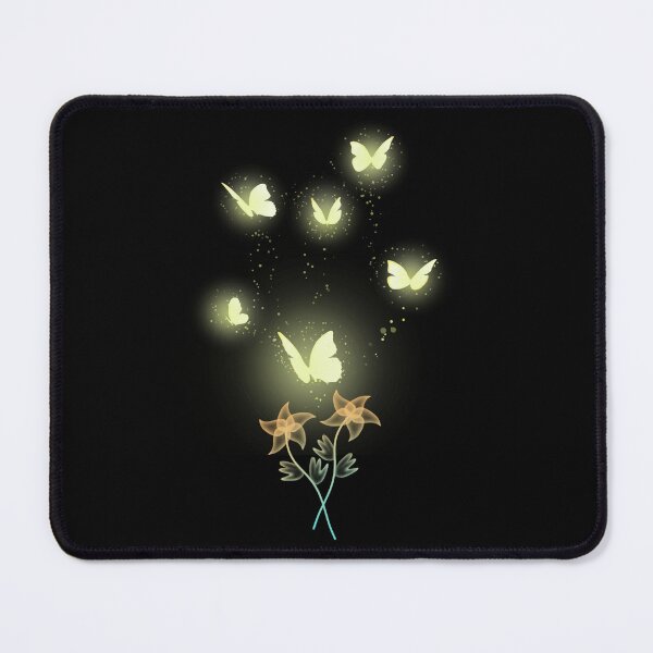 Item preview, Glowing Yellow Butterflies Flower Art - Garden Design designed and sold by CreativNode.