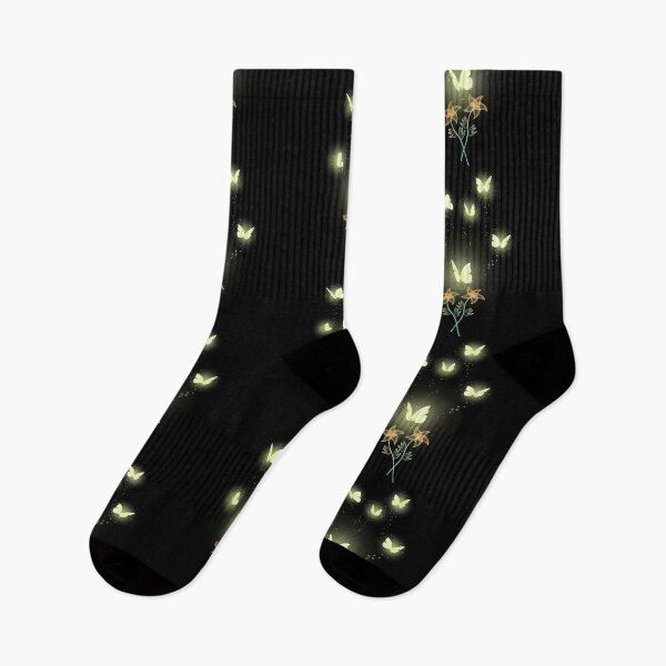 Item preview, Glowing Yellow Butterflies Flower Art - Garden Design designed and sold by CreativNode.
