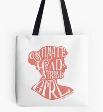 Obstinate, Headstrong Girl Pride and Prejudice Jane Austen Quote Design Tote Bag