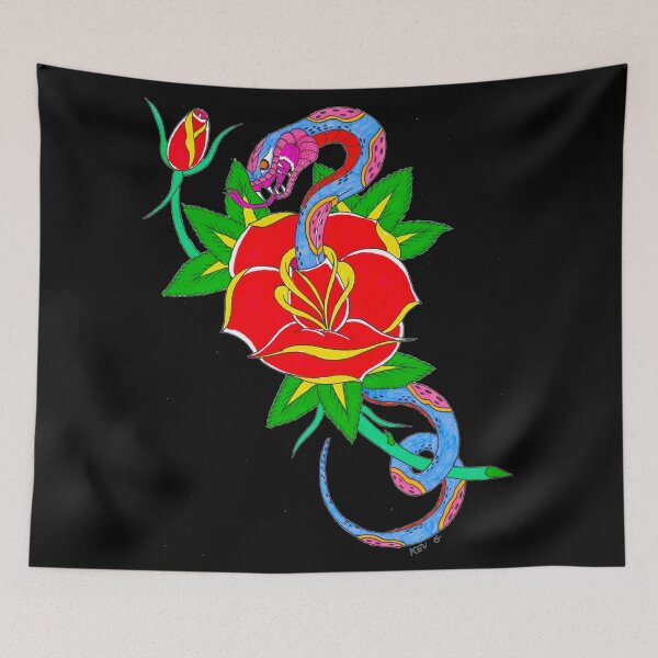 Item preview, Rose and Snake - Art By Kev G designed and sold by ArtByKevG.