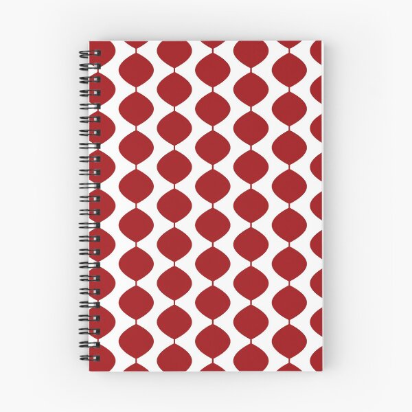 Item preview, Mid Century Modern Retro 60s Waves Pattern  (Red Dark) designed and sold by Makanahele.
