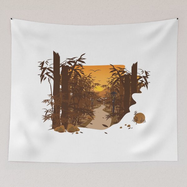 Item preview, Bamboo Japanese Forest Garden Pathway Landscape  designed and sold by BakaOutfit.