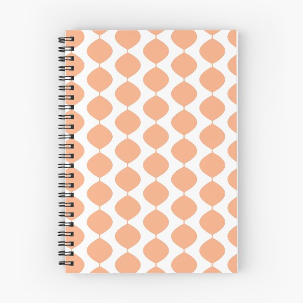 Item preview, Mid Century Modern Retro 60s Waves Pattern  (Red Orange Pastel) designed and sold by Makanahele.