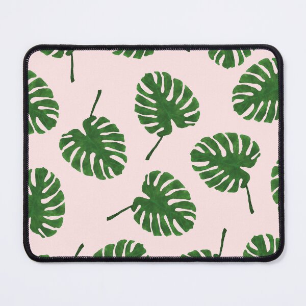 Item preview, Green Tropical Leaves Pattern on Pink Background designed and sold by g-for-georgia.