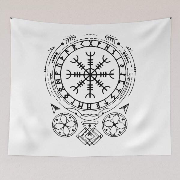 Item preview, Helm Of Awe - Aegishjalmur  Norse Pagan Symbol Classic shirt designed and sold by RoblesJulio.