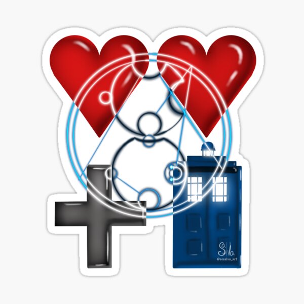 Item preview, two hearts and a blue box designed and sold by acsalva.