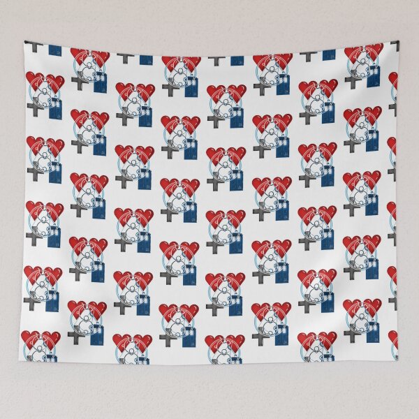 Item preview, two hearts and a blue box designed and sold by acsalva.