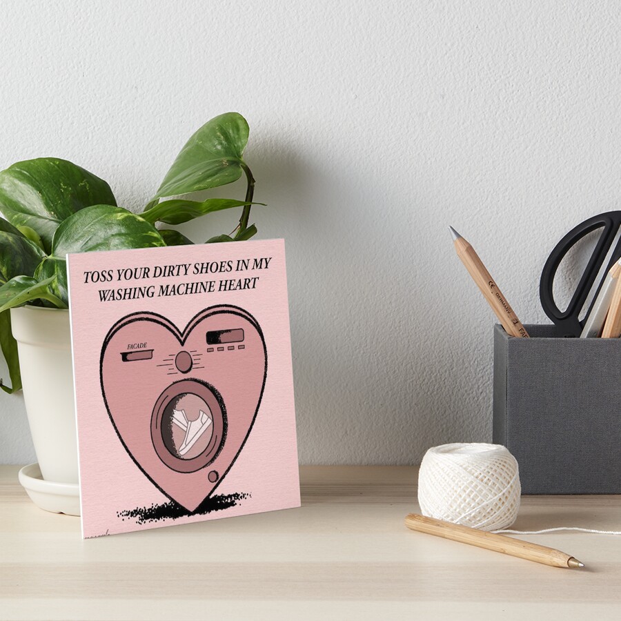 "washing machine heart mitski" Art Board Print by tuckeren0 Redbubble