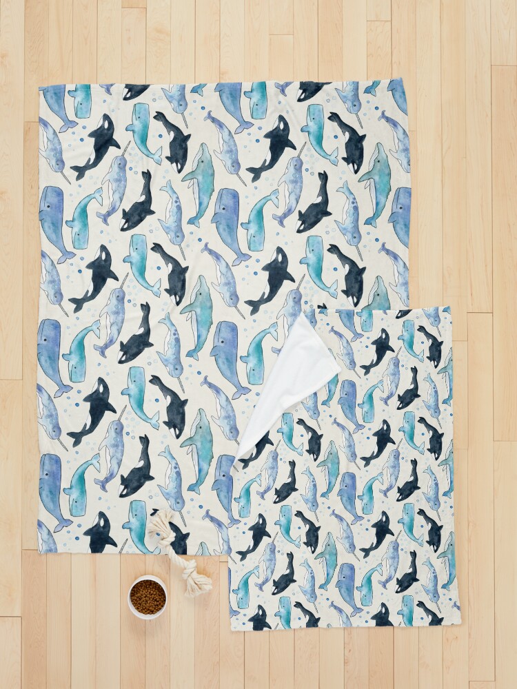 Alternate view of Whales, Orcas & Narwhals Pet Blanket