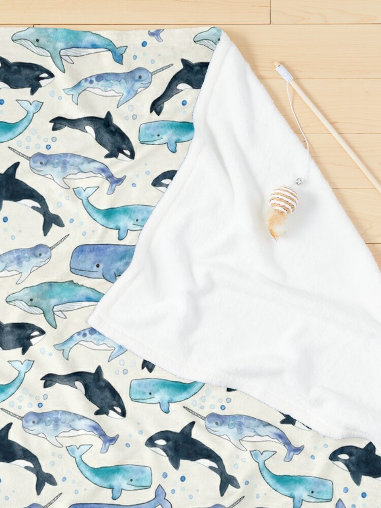 Alternate view of Whales, Orcas & Narwhals Pet Blanket