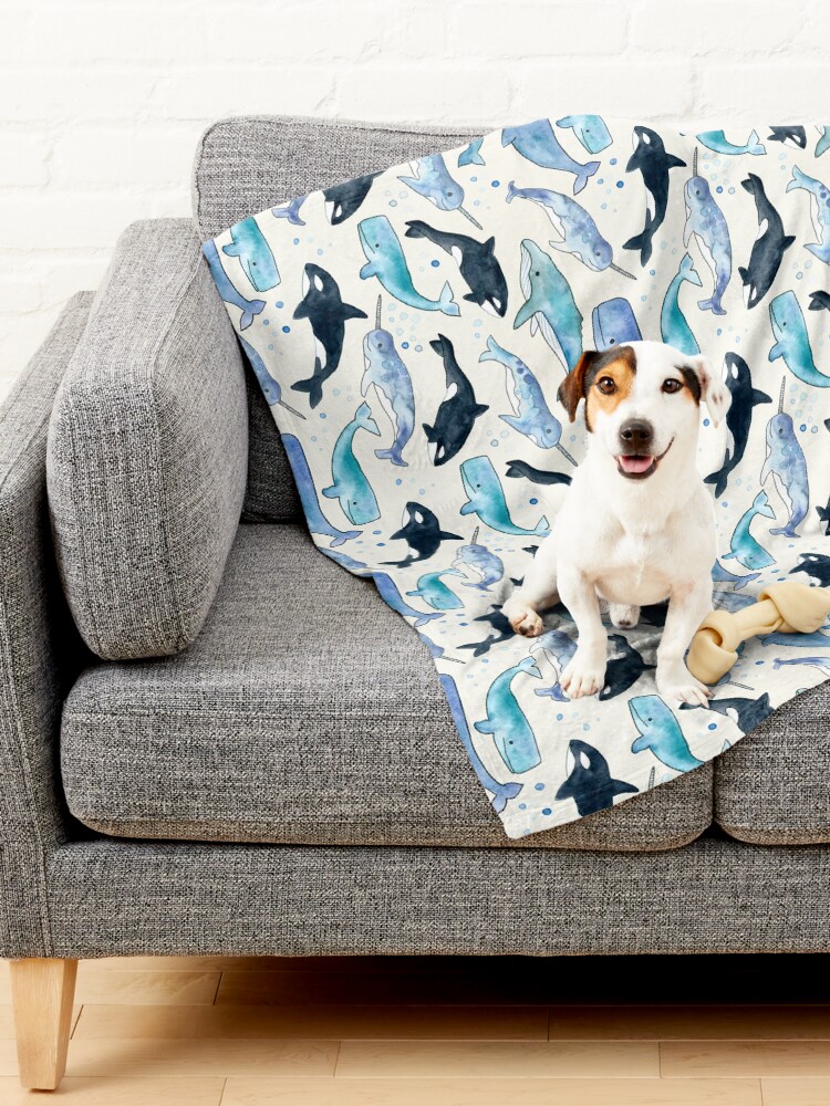 Alternate view of Whales, Orcas & Narwhals Pet Blanket