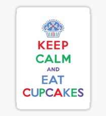 Keep Calm and Eat Cupcakes- primary Sticker