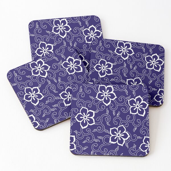 Item preview, Blue Batik Floral designed and sold by Makanahele.