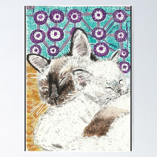 Item preview, Mother and baby Siamese cat kitten   designed and sold by VincentFr42721.