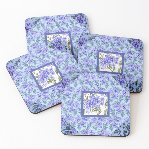 Item preview, Jacaranda flowers patchwork designed and sold by fairytaleprints.