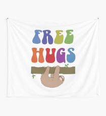 Free Hugs Sloth Wall Tapestry