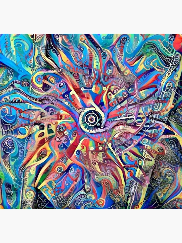 Artwork view, Mandala-Kaleidoscope-"Psychedelic Mandala" designed and sold by Emily Gartner